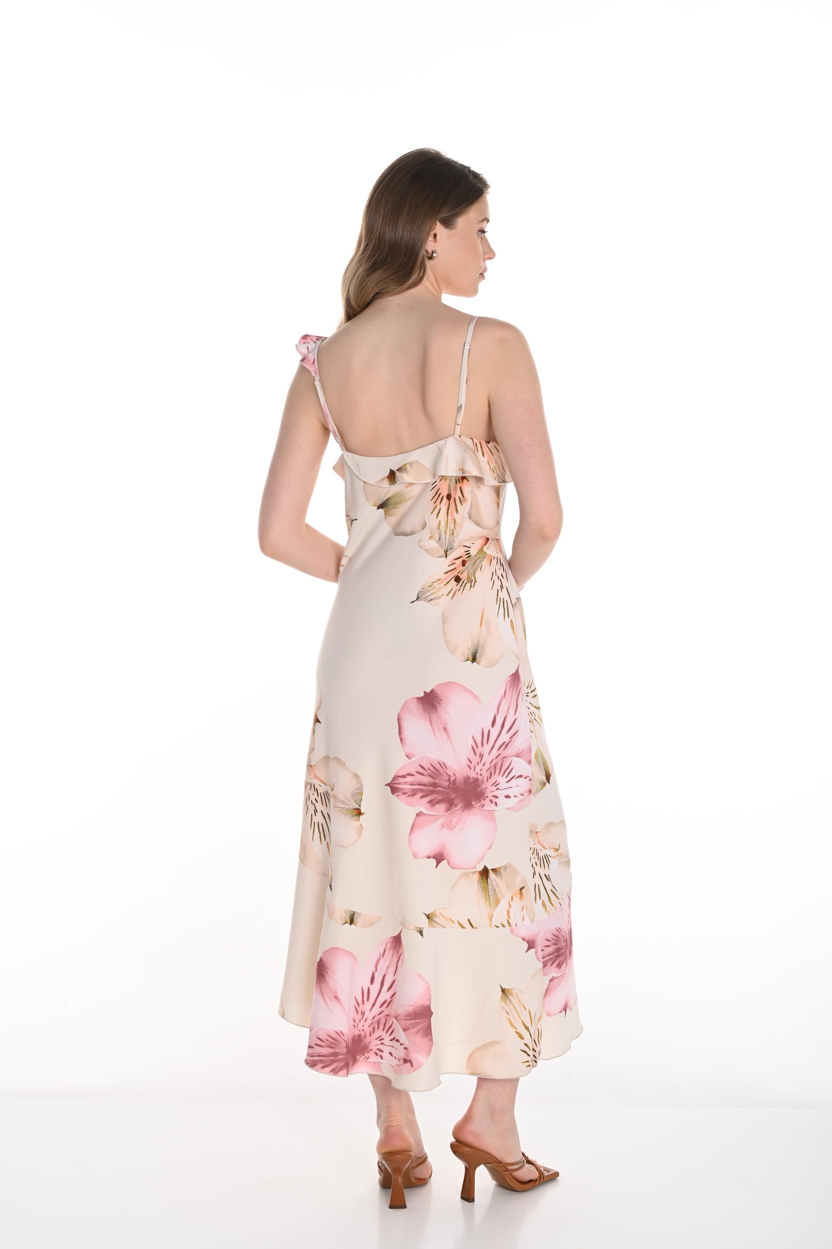 Woven Floral Wrap Midi Dress Product Image