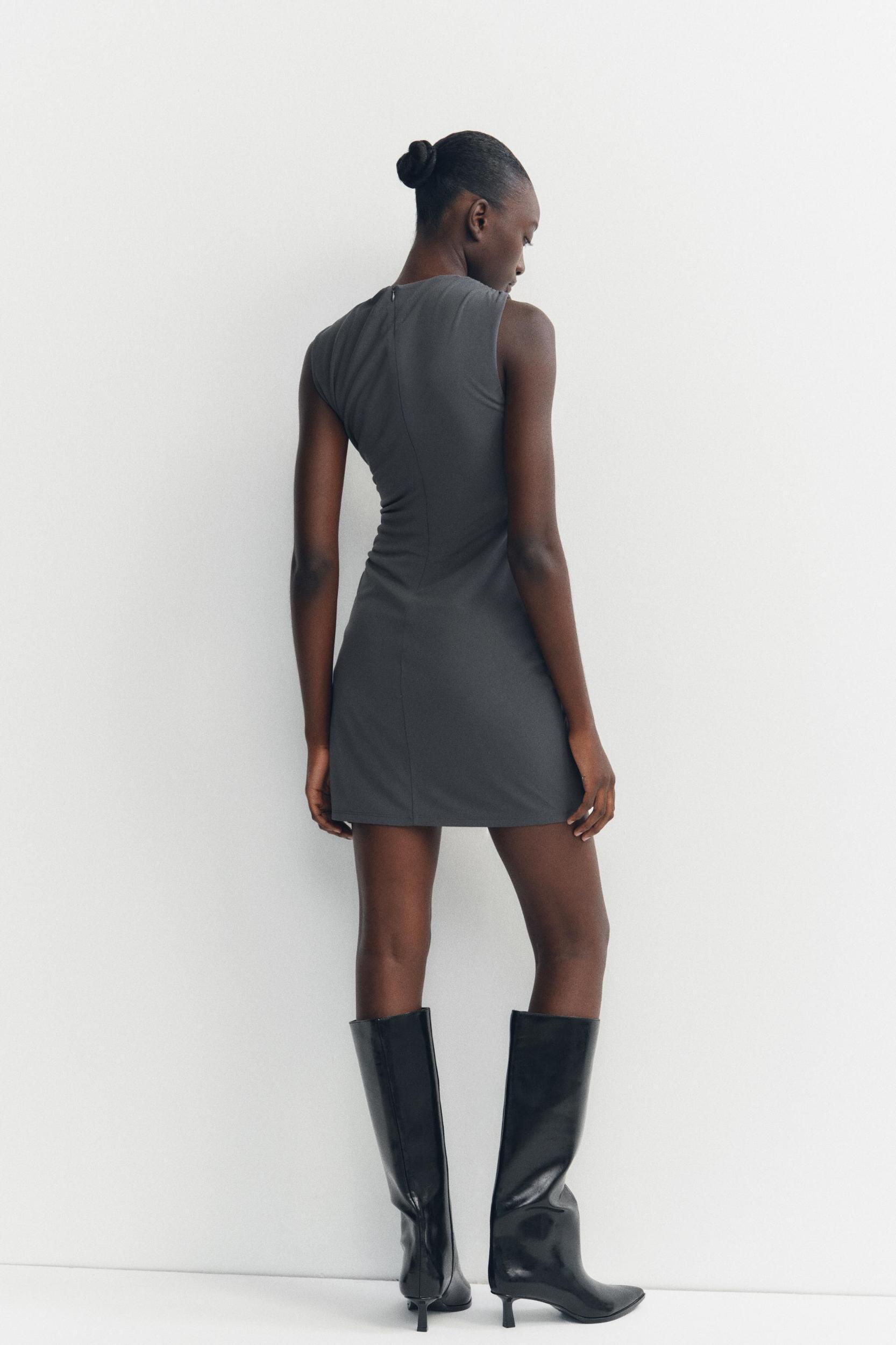SHORT DRESS WITH RUCHING Product Image
