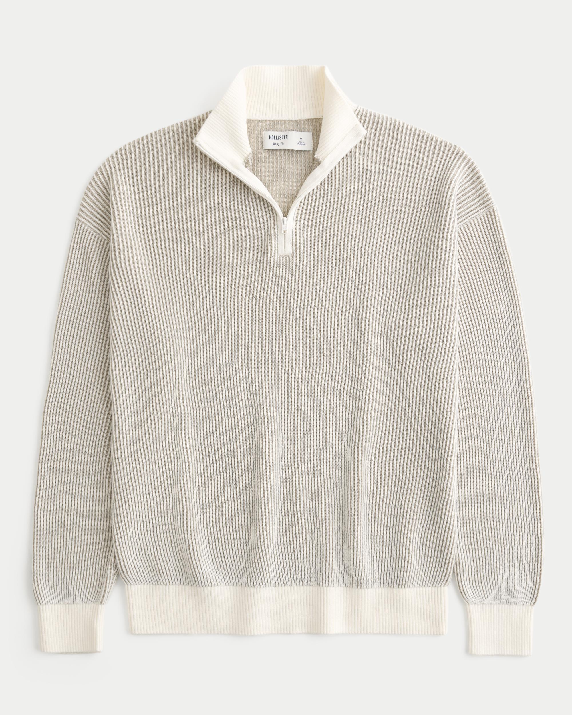 Boxy Quarter-Zip Sweater Product Image