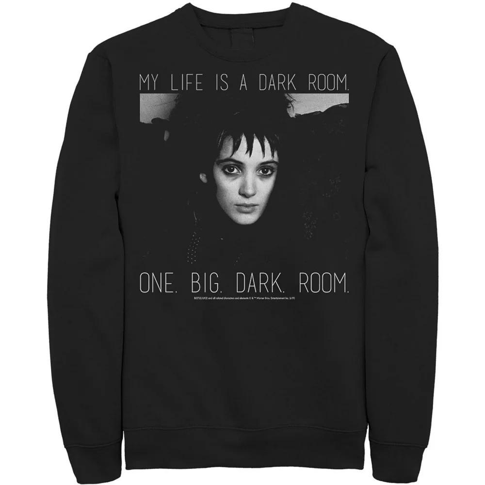 Men's Beetlejuice Lydias Dark Room Black And White Sweatshirt,  Product Image