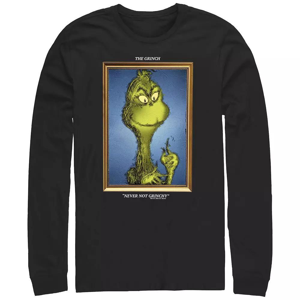 Big & Tall Dr. Seuss Grinch Portrait Never Not Grinchy Long Sleeve Graphic Tee, Men's,  Product Image