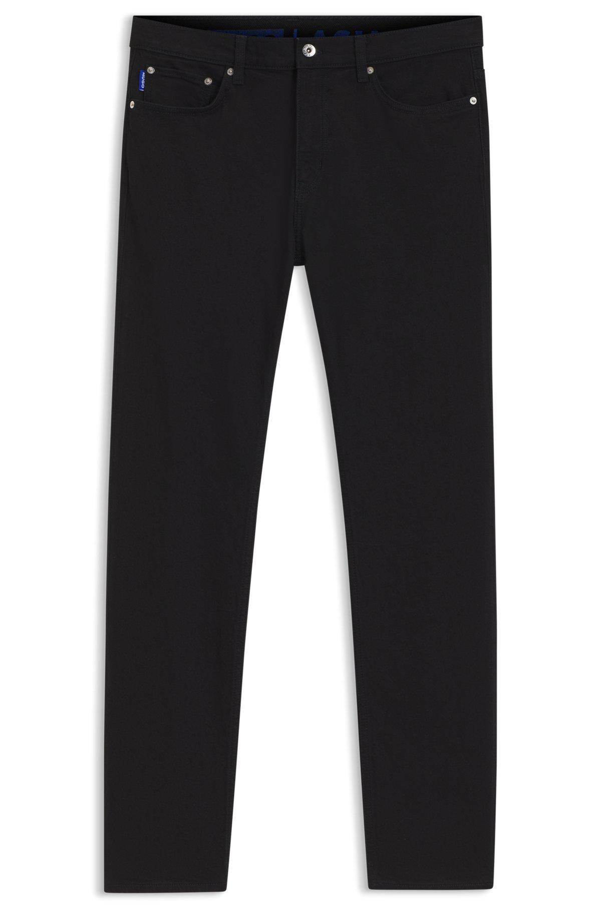 Black slim-fit jeans in stretch denim Product Image