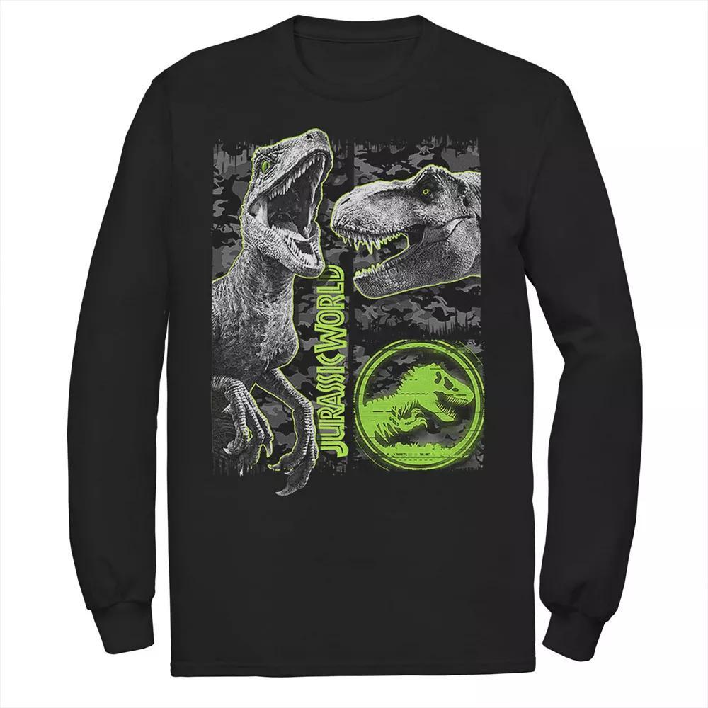 Men's Jurassic World Two Raptor T-Rex Camo Scratch Tee,  Product Image