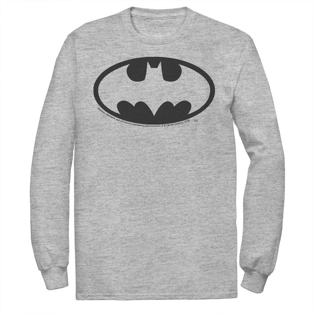 Men's DC Comics Batman Basic Chest Logo Tee, Size: Small, Athletic Grey Product Image