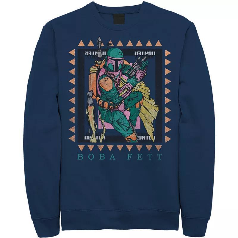 Men's Star Wars Boba Fett Stamp Sweatshirt, Size: Medium, Blue Product Image