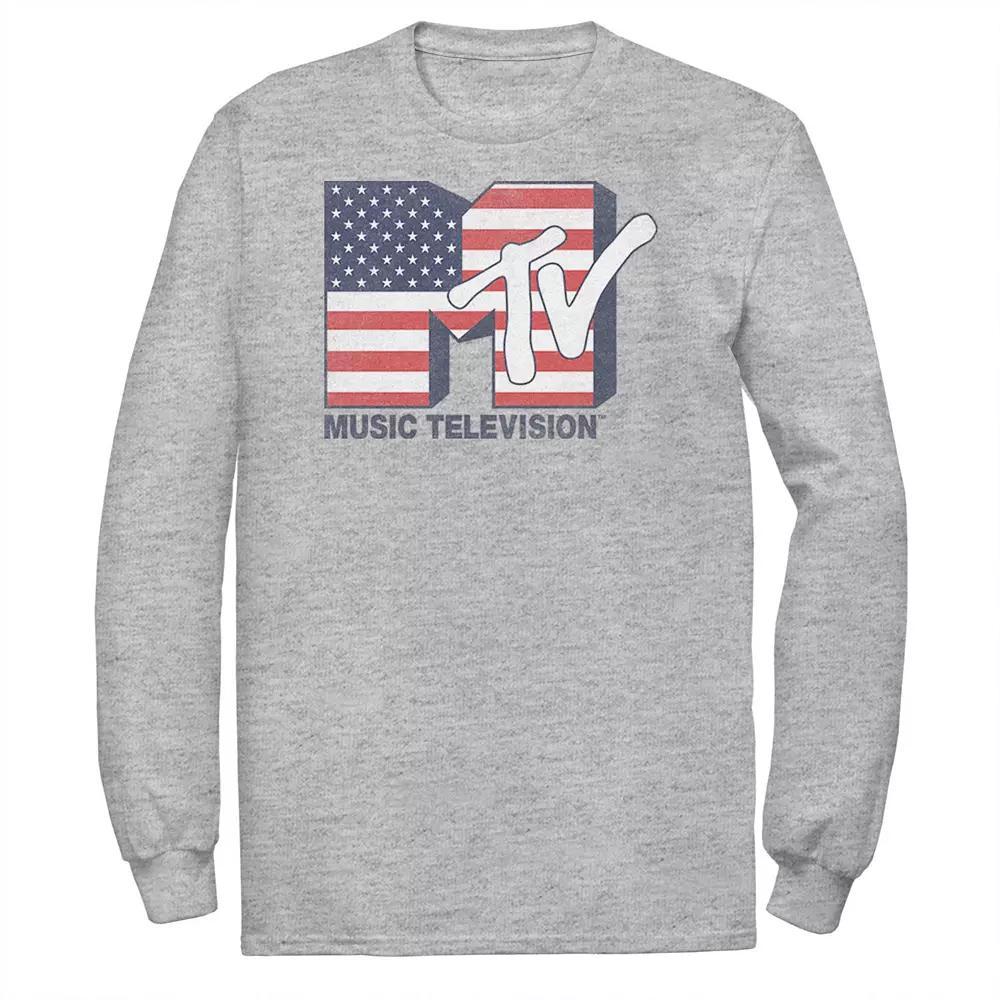 Men's Mtv Rock Usa Logo Tee, Size: XL, Athletic Grey Product Image