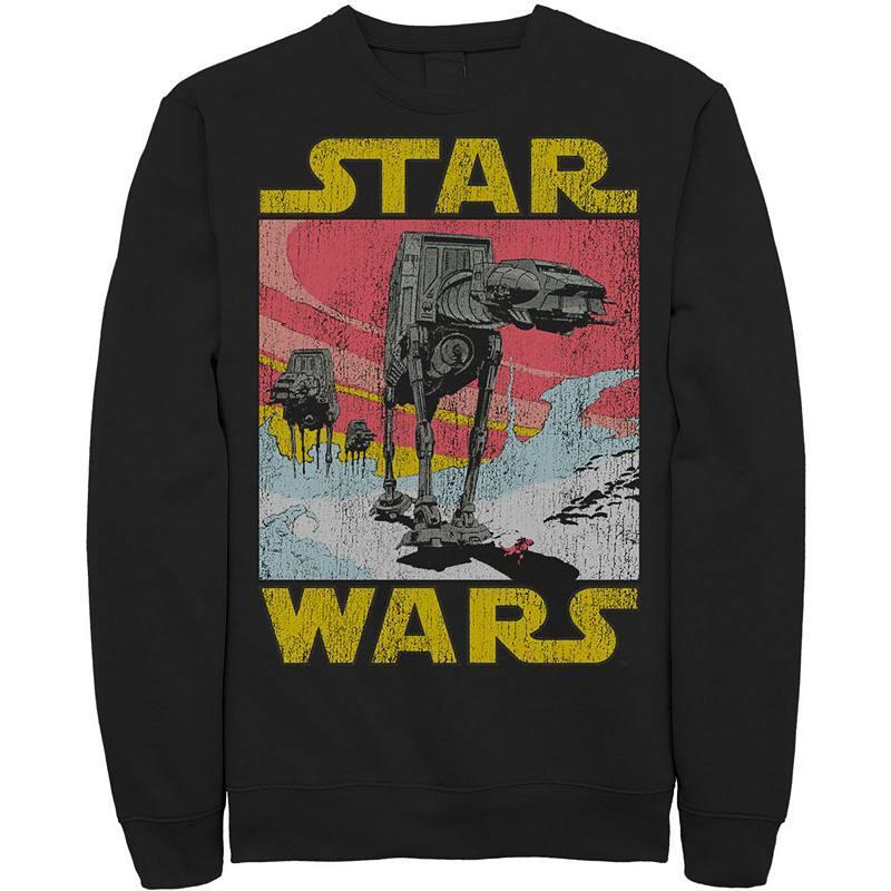 Men's Star Wars At-AT Retro Poster Sweatshirt, Size: Small, Royal Product Image