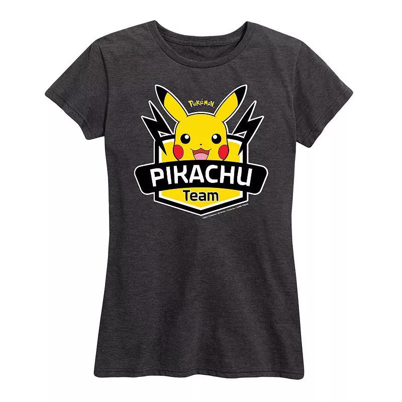 Plus Pokemon Team Pikachu Graphic Tee, Women's, Size: 4XL, Grey Gray Product Image