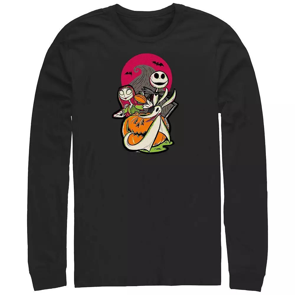 Disney's Hundred The Nightmare Before Christmas Long Sleeve Men's Graphic Tee,  Product Image