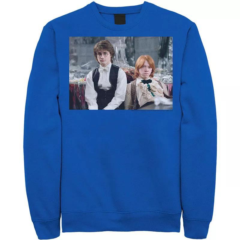 Men's Goblet Of Fire Harry And Ron Photo Real Sweatshirt, Size: Medium, Athletic Grey Product Image