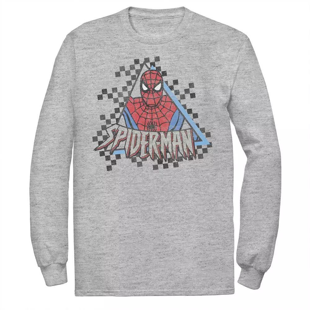 Men's Marvel Spider-Man Checkerboard Retro Portrait Tee,  Product Image
