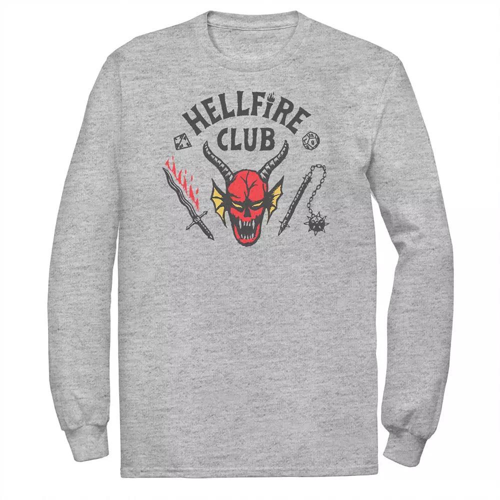 Big & Tall Stranger Things Hellfire Club Logo Long Sleeve Tee, Men's,  Product Image