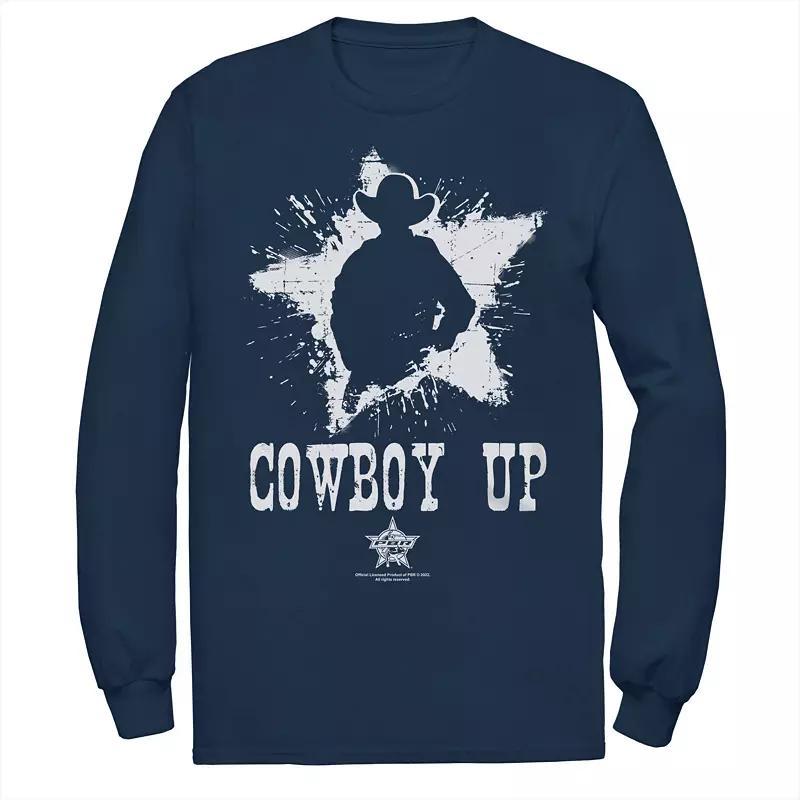 Men's PBR Cowboy Up Star Silhouette Long Sleeve Tee,  Product Image