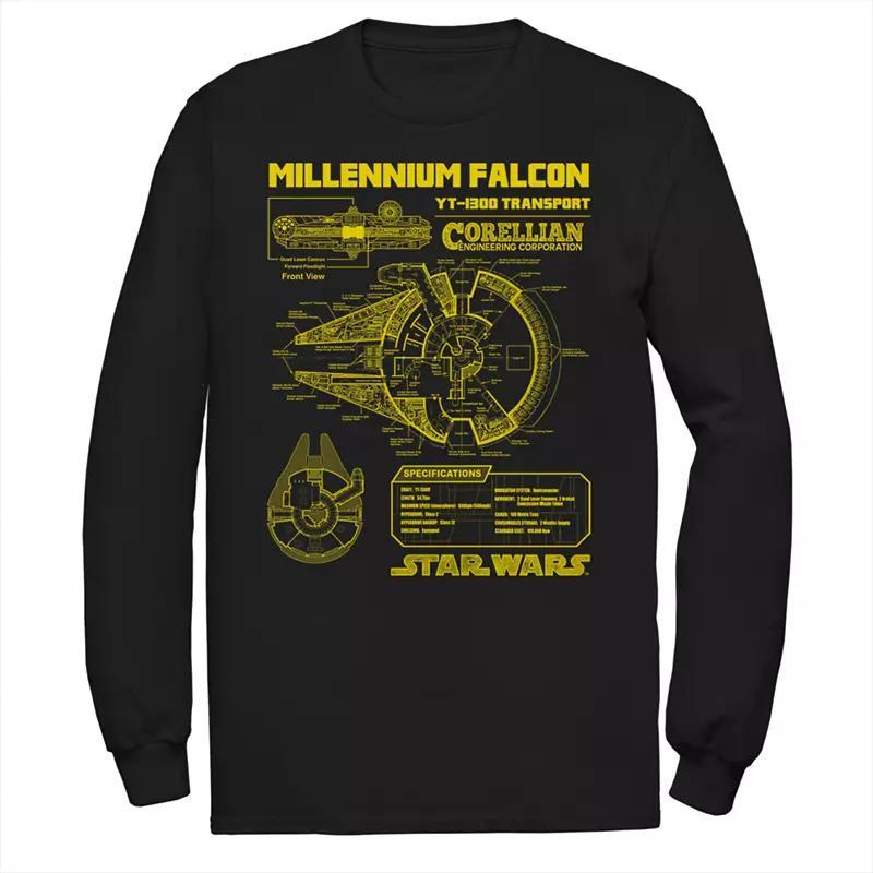 Men's Star Wars Falcon Schematic Graphic Tee,  Product Image