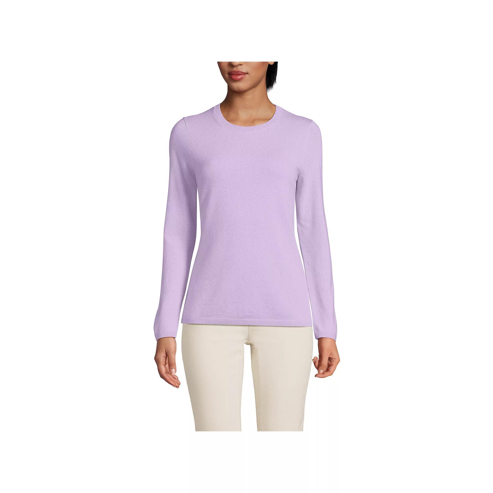 Women's Lands' End Crewneck Cashmere Sweater,  Product Image
