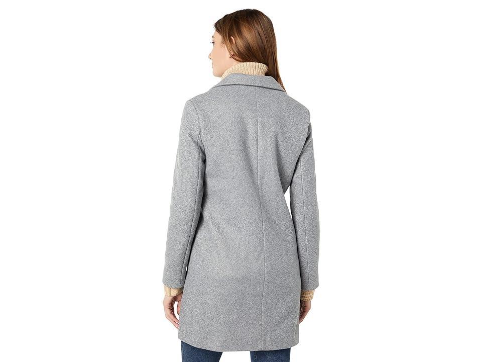 Calvin Klein Single Breasted Peacoat (Medium Grey Melange) Women's Clothing Product Image