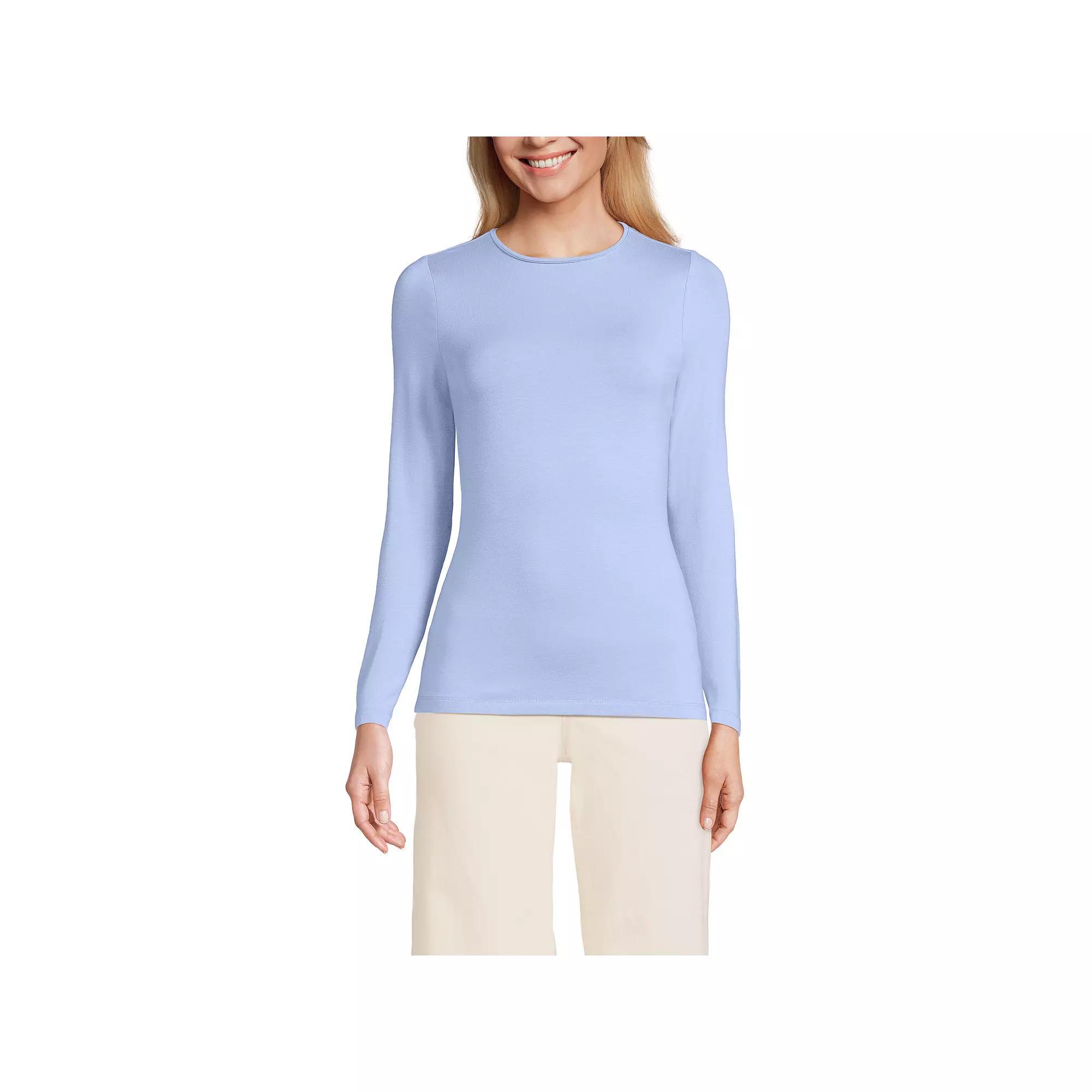 Women's Lands’ End Long Sleeve Crewneck Top,  Product Image