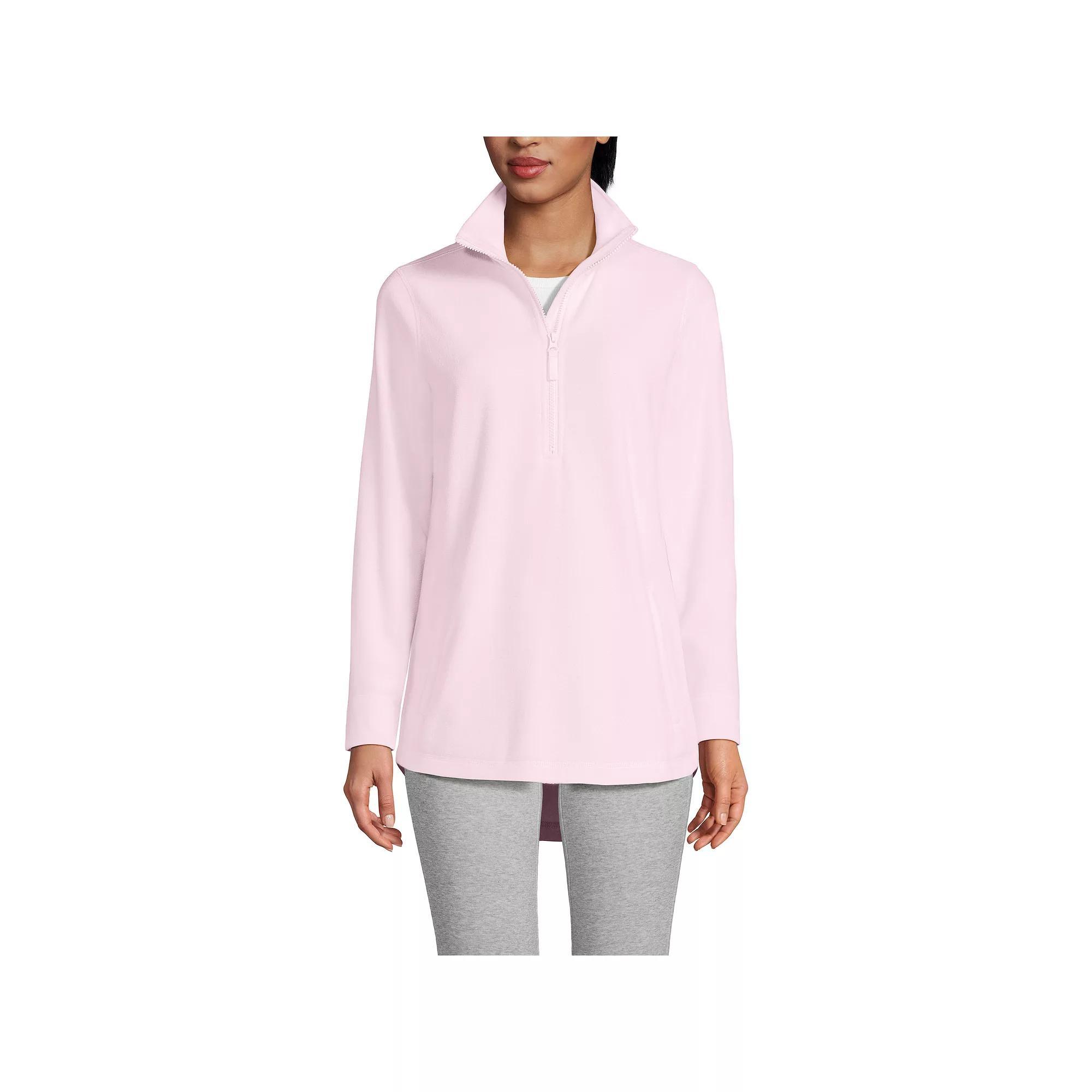 Womens Lands' End Quarter Zip Tunic Anyweather Fleece Pullover, Women's,  Product Image