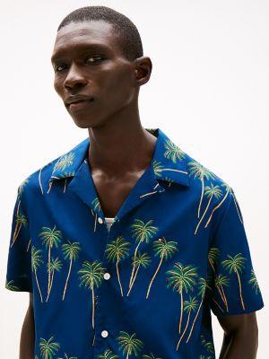 Regular Fit Lightweight Palm Camp Shirt Product Image