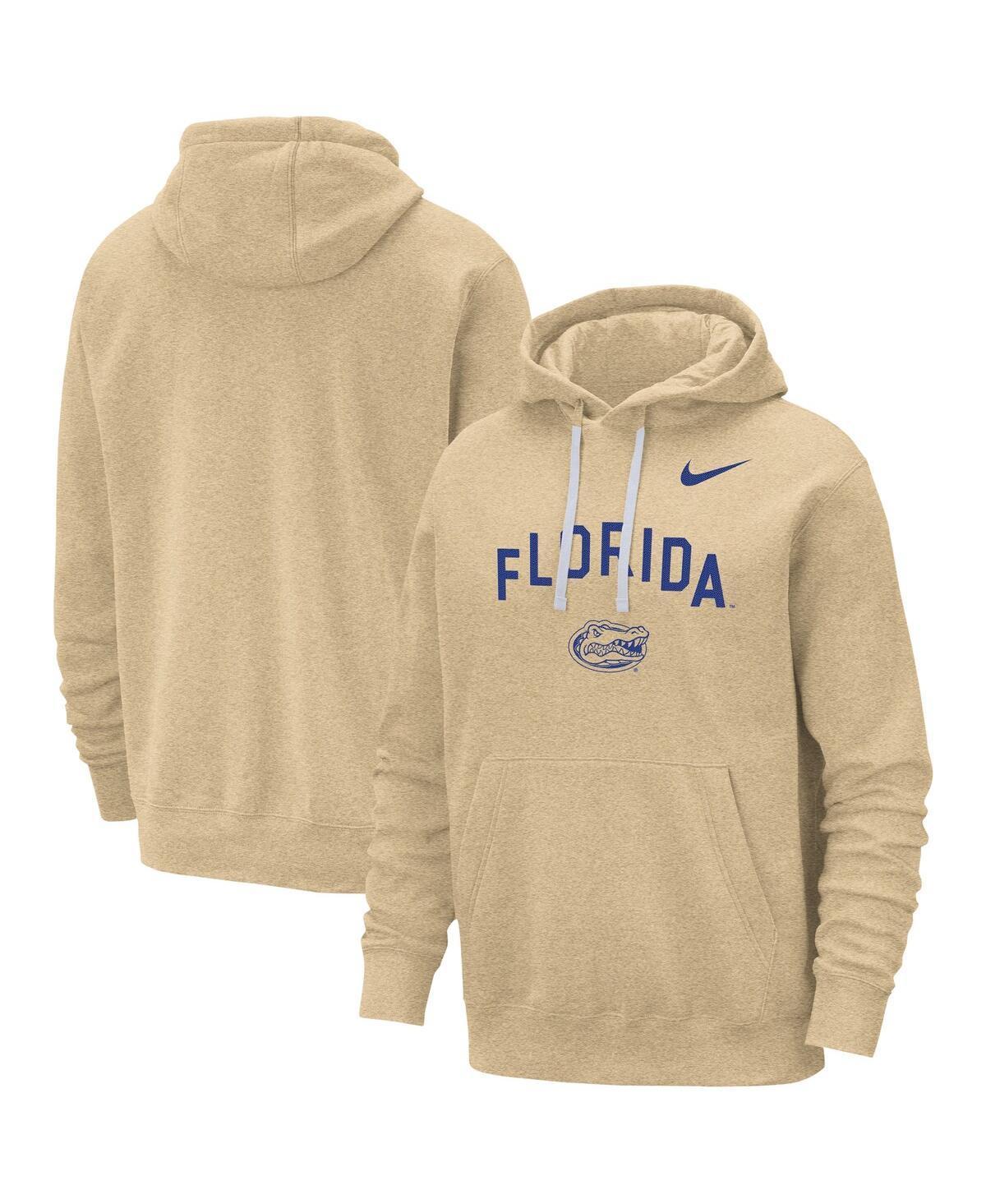 Mens Nike Tan Florida Gators Campus Club Pullover Hoodie Product Image