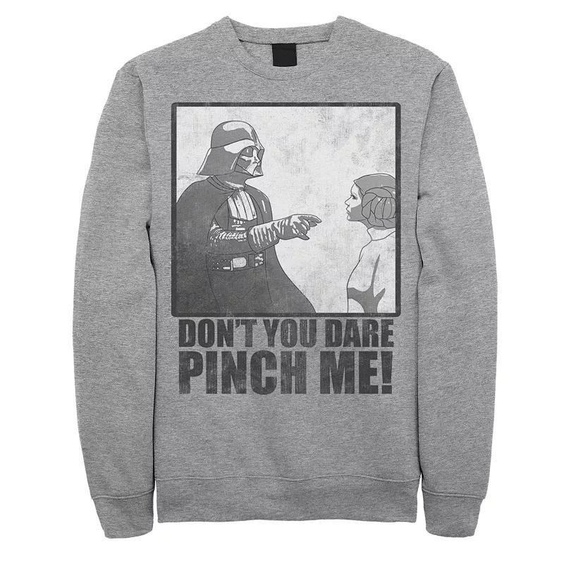 Men's Star Wars Vader Pinch Me Sweatshirt, Size: Large, Athletic Grey Product Image