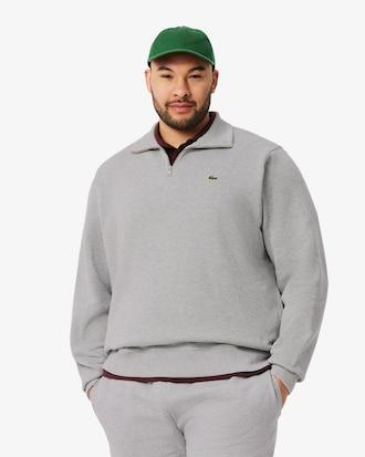Zip-Up High Neck Interlock Sweatshirt Product Image