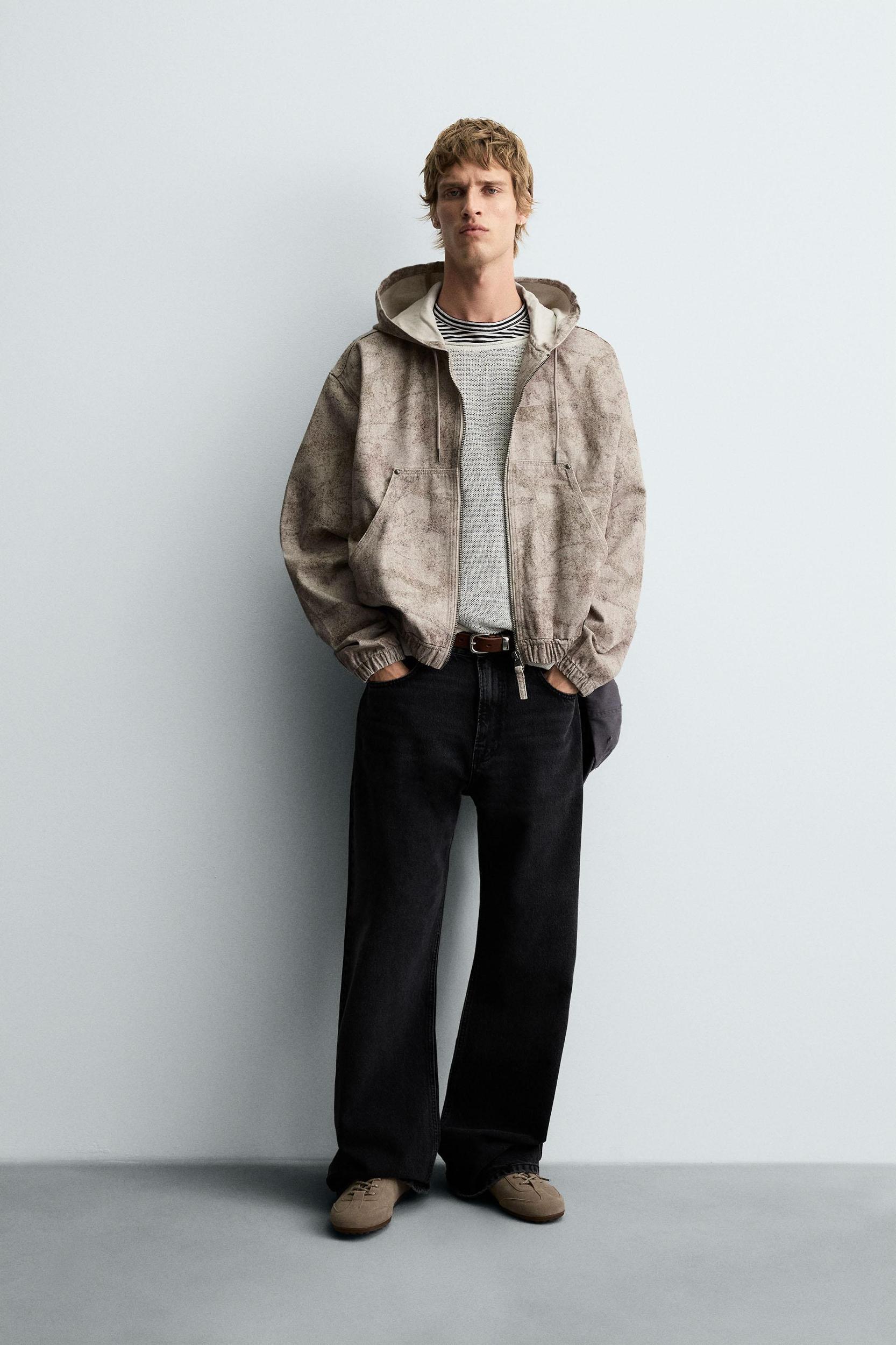 WASHED HOODED JACKET Product Image