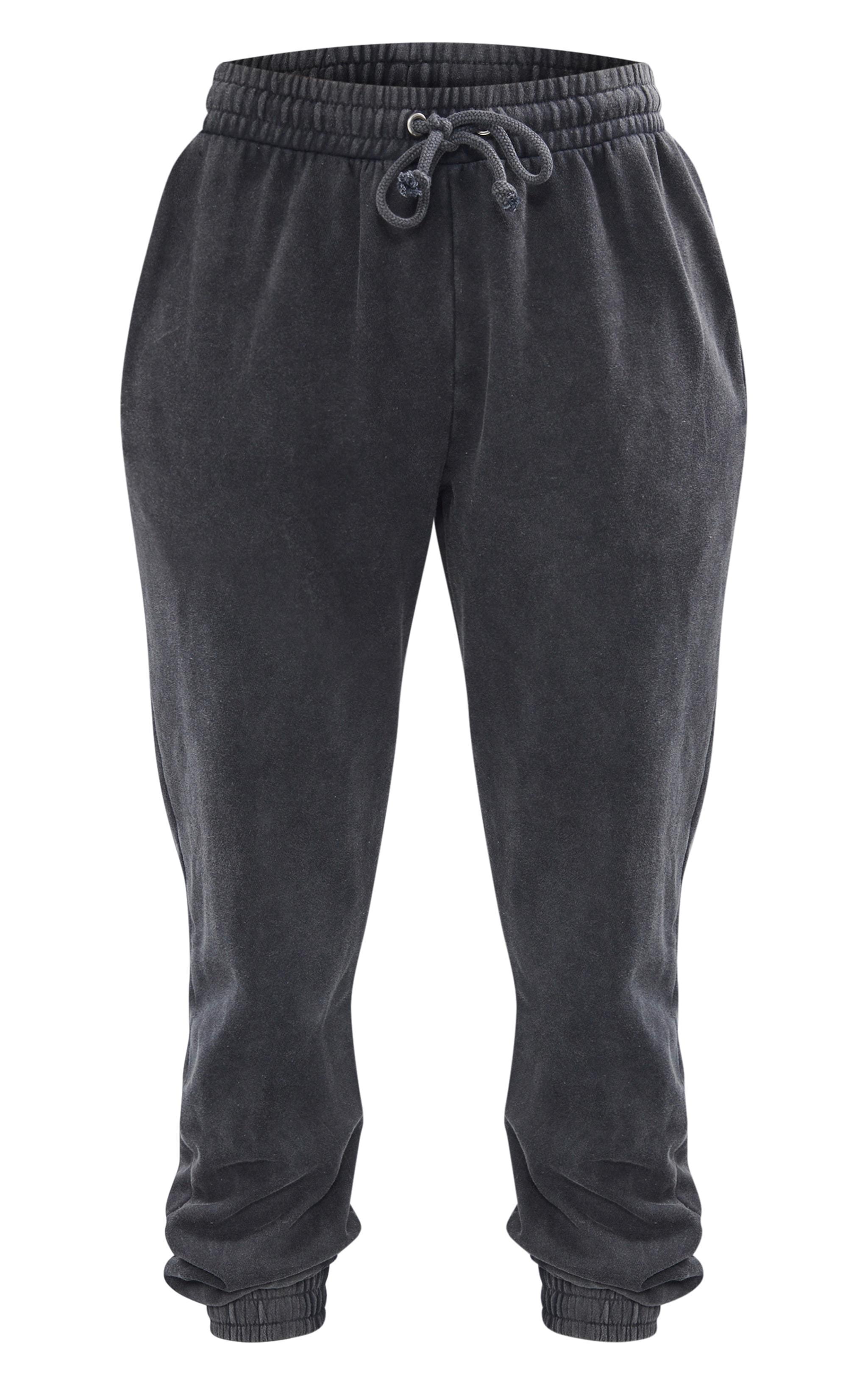 Charcoal High Waisted Cuffed Sweatpants Product Image