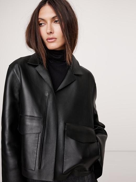 Bonded Leather Jacket Product Image