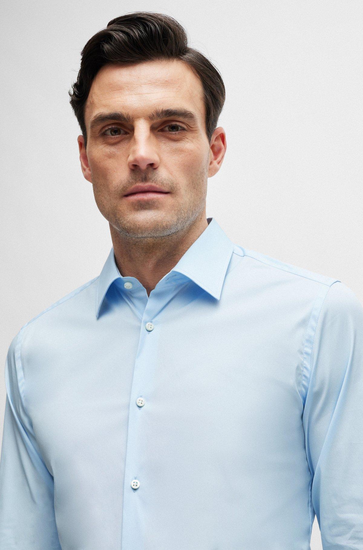 Slim-fit shirt in poplin with stretch Product Image