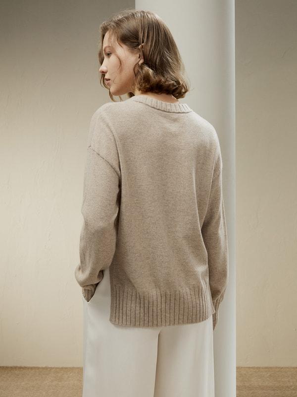 Crew Neck Cashmere Sweater Product Image