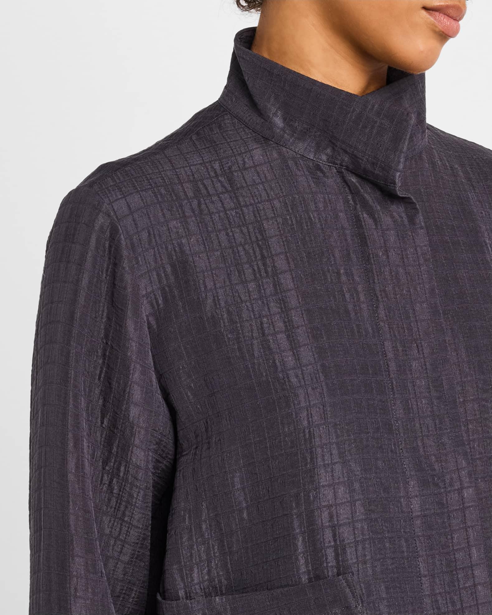 Stand-Collar Textured Jacket Product Image