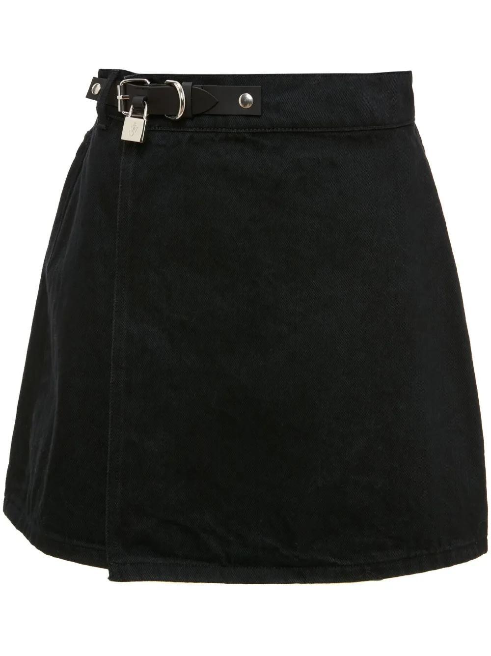 JW ANDERSON Padlock-detail Belted Skirt In Black Product Image