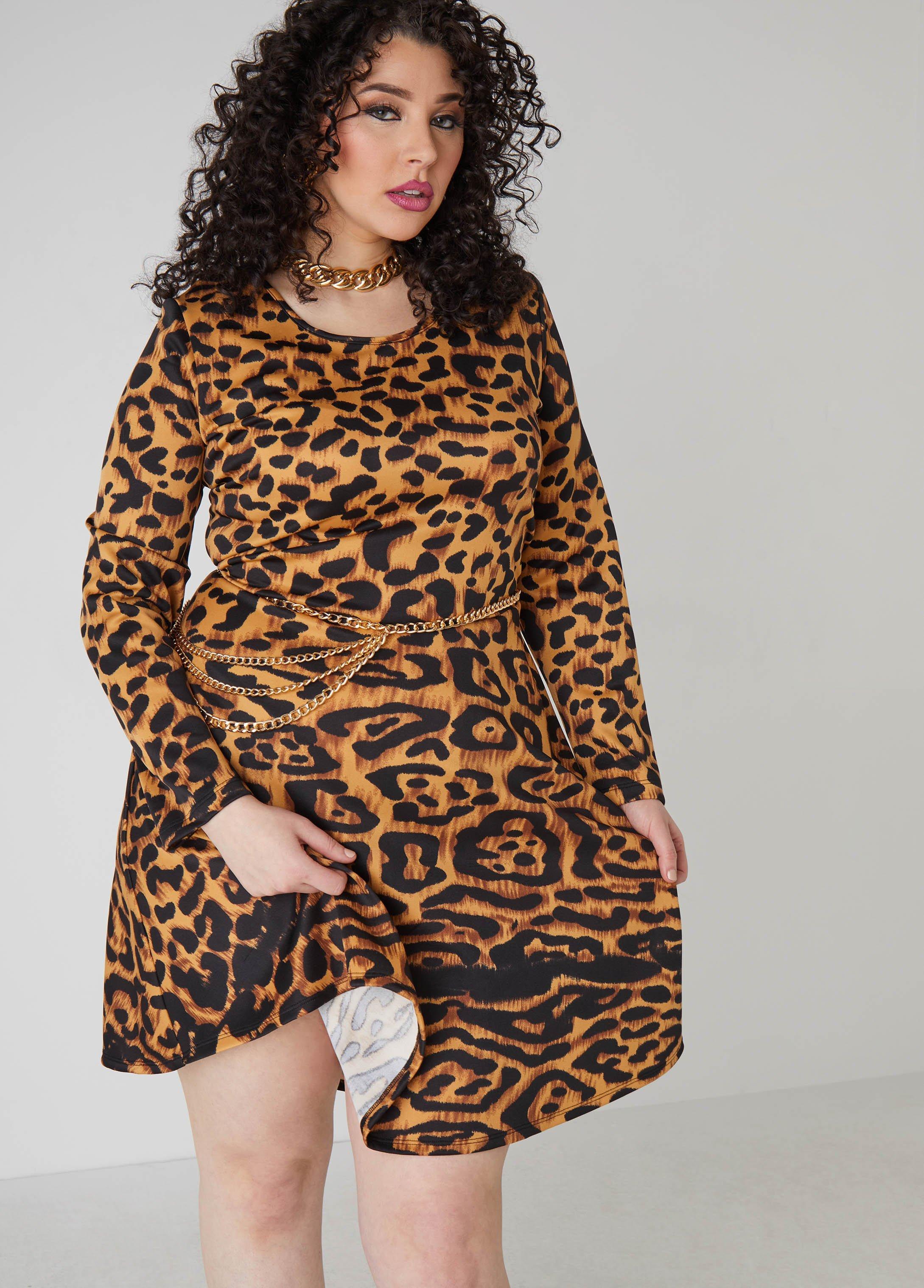 Leopard A Line Dress Product Image