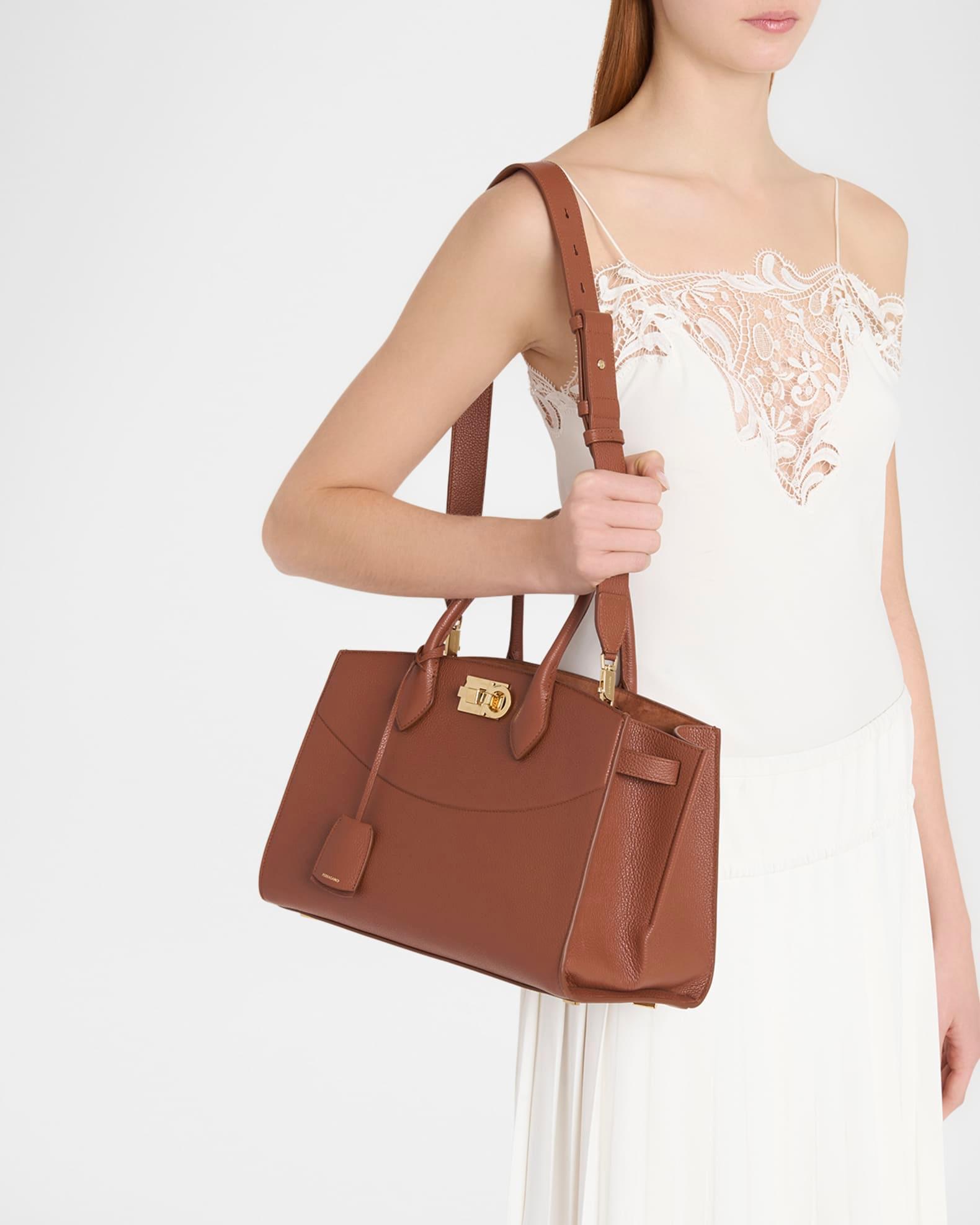 The New Studio Soft Leather Top-Handle Bag Product Image