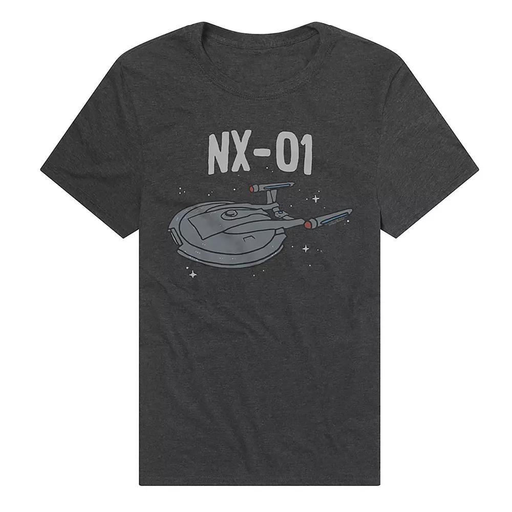 Men's NX-01 Star Trek Enterprise Graphic Tee, Size: Medium, Grey Product Image