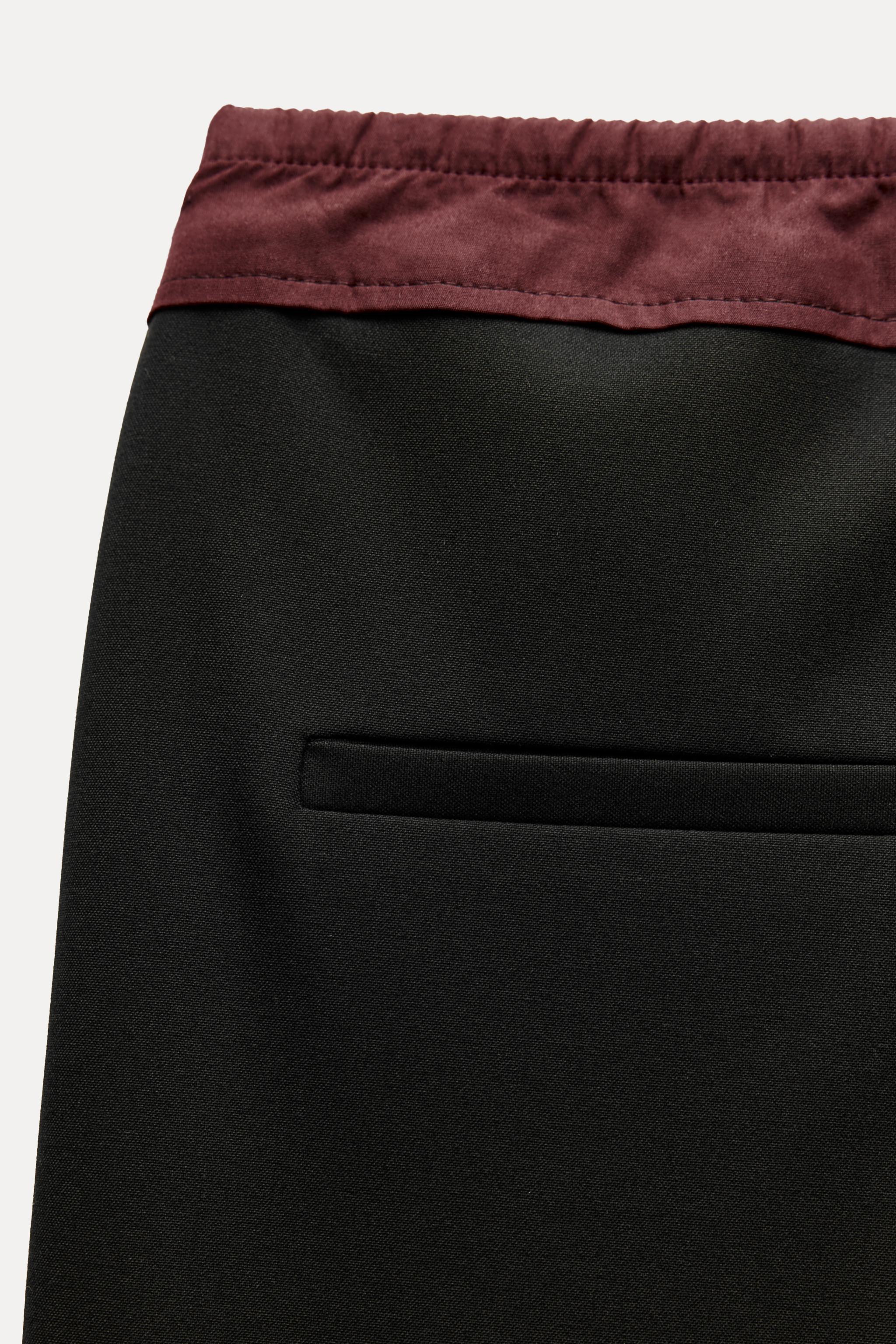 CONTRASTING WAIST PANTS ZW COLLECTION Product Image