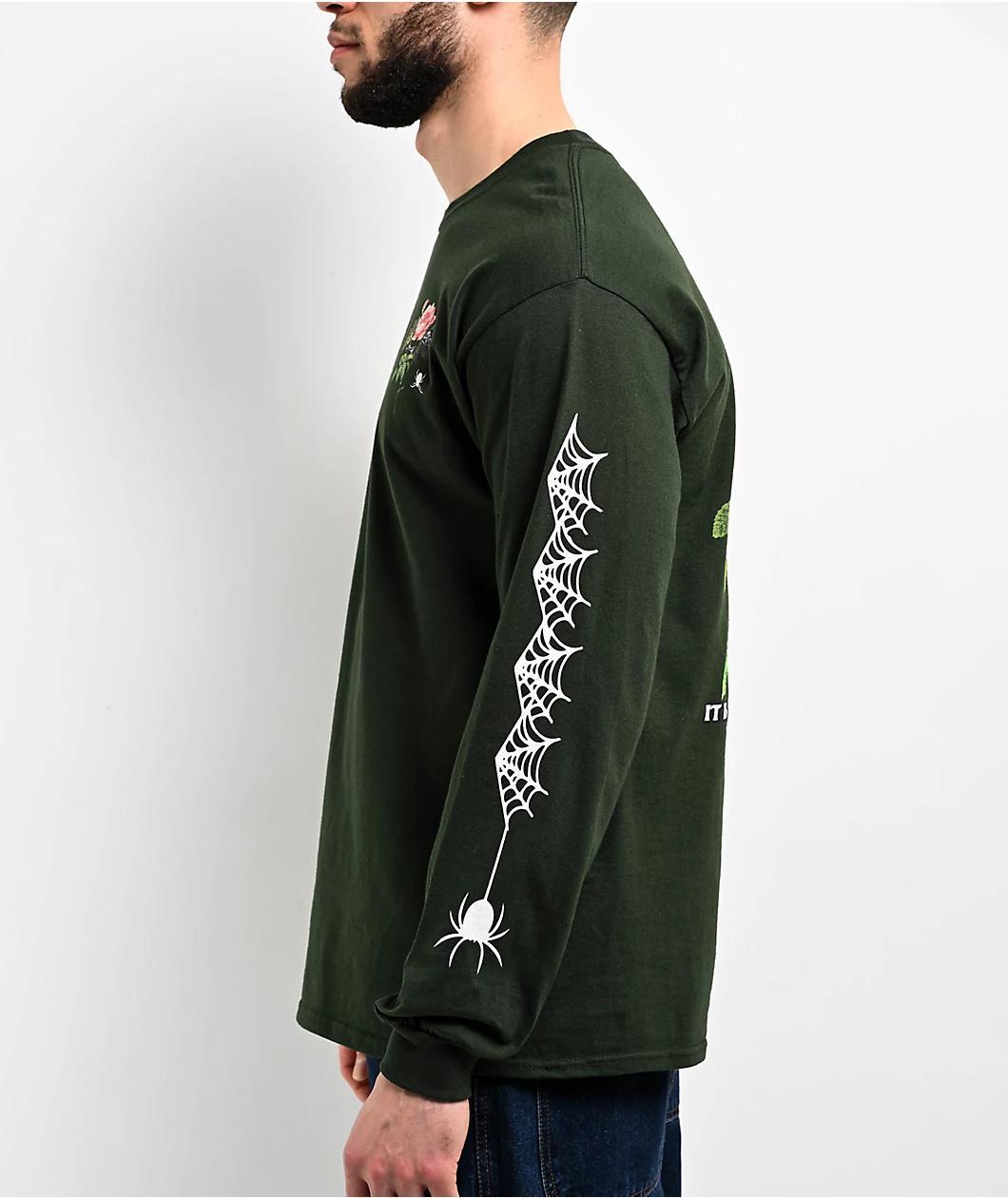 Empyre Spider Rose Green Long Sleeve T-Shirt Product Image