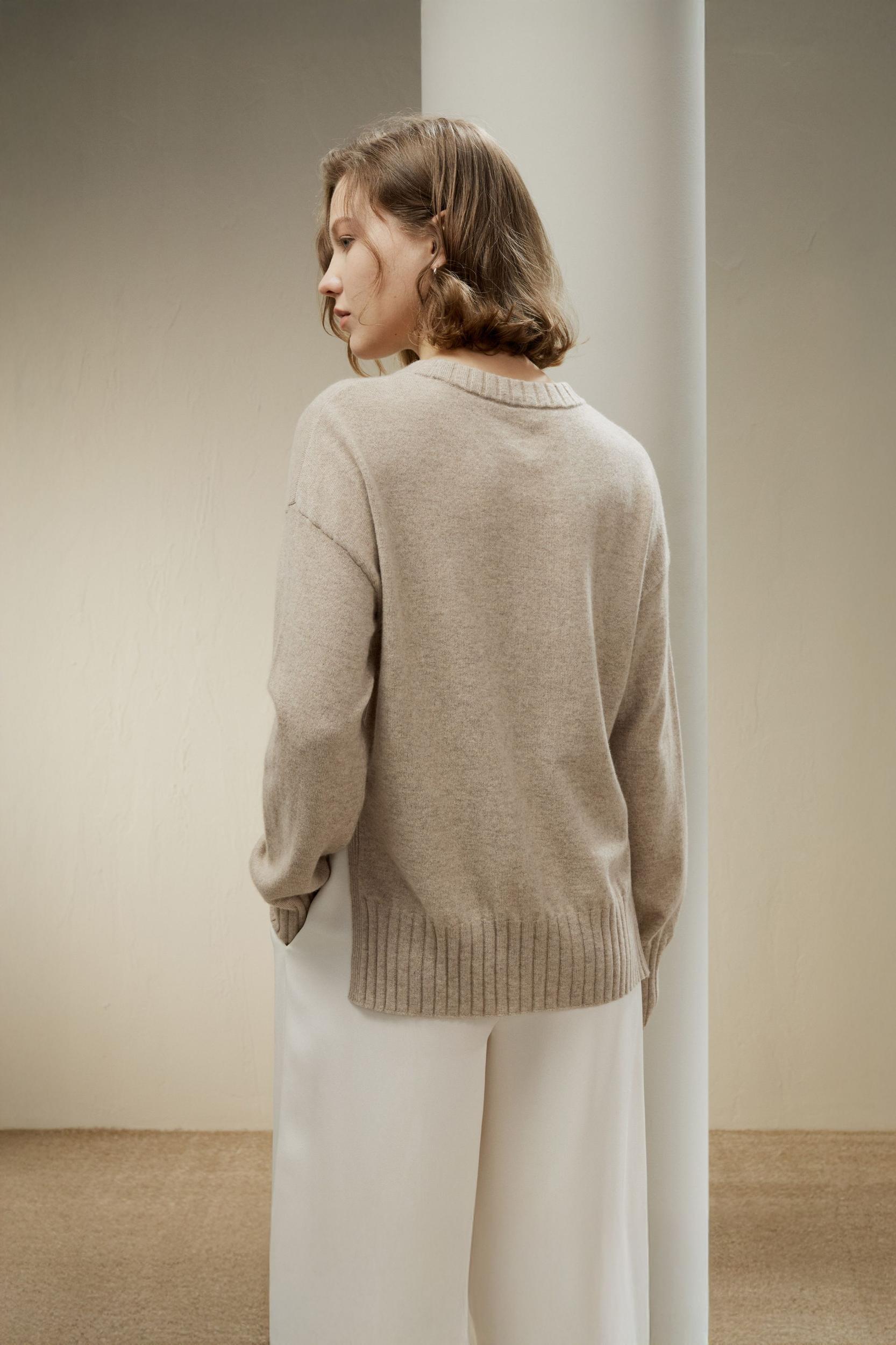 Crew Neck Cashmere Sweater Product Image