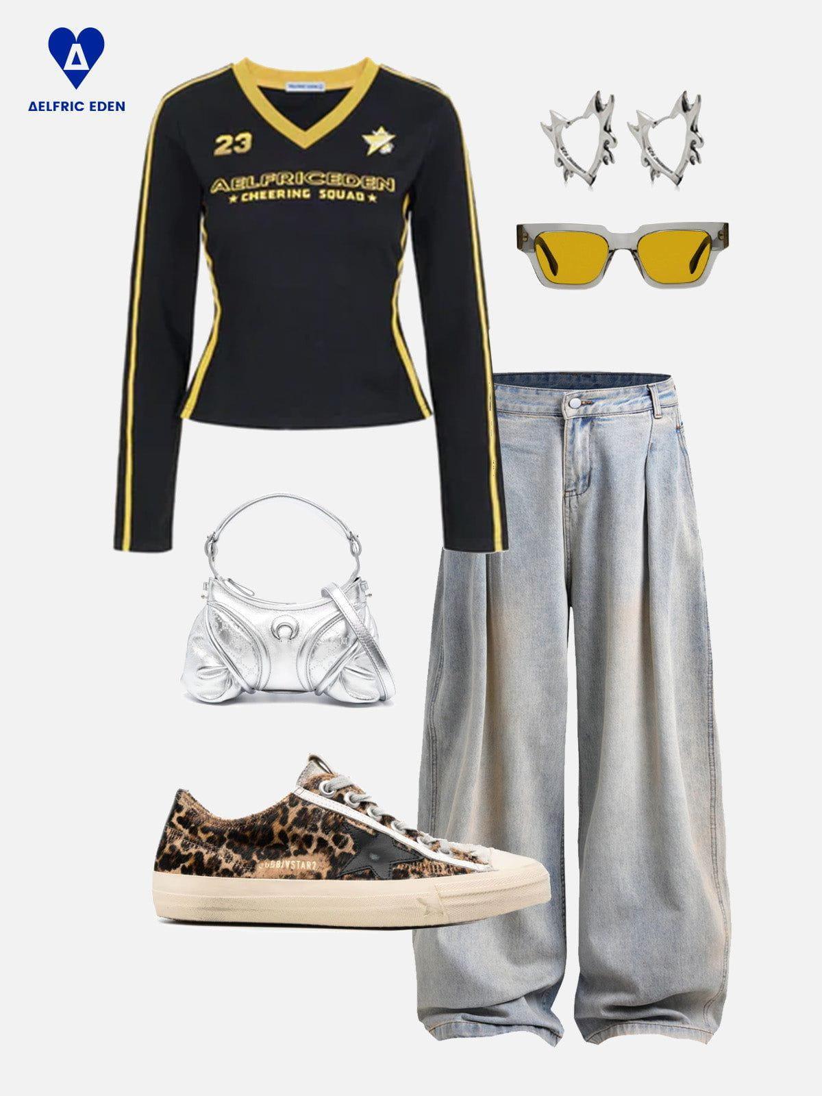 Aelfric Eden Stripe Patchwork Long Sleeve Tee Product Image