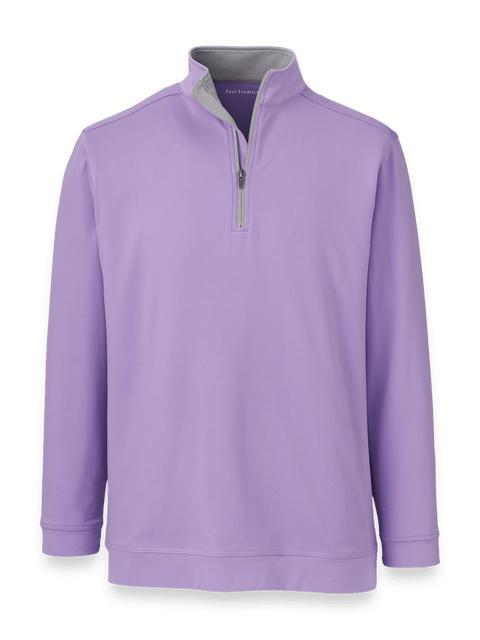 Performance Blend Quarter Zip Mock Neck - Purple Product Image