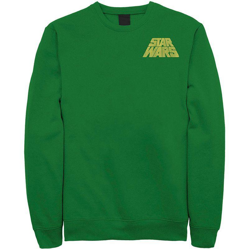 Men's Star Wars Distressed Slant Logo Z2 Sweatshirt, Size: Large, Kelly Product Image