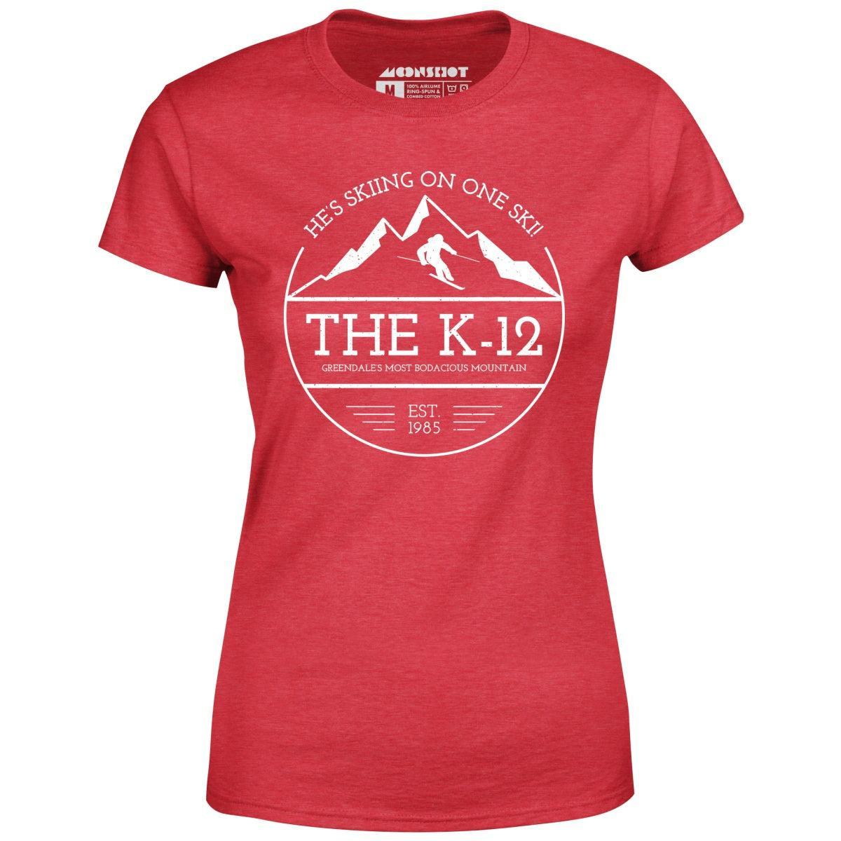 The K-12 He's Skiing on One Ski - Women's T-Shirt Female Product Image