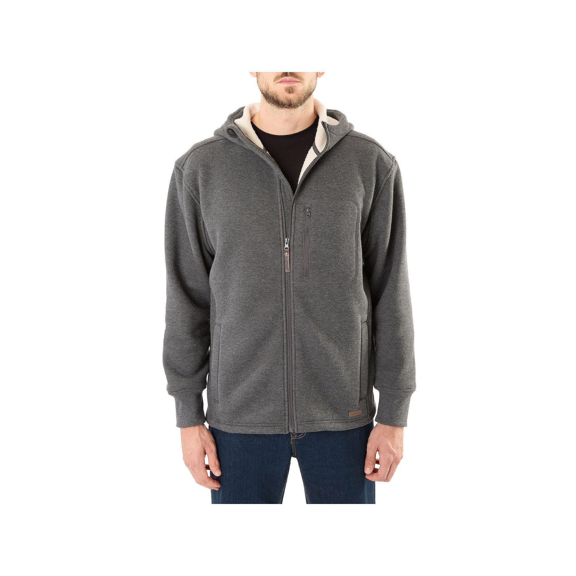 Men's Smith's Workwear Sherpa-Lined Hooded Thermal Shirt Jacket,  Product Image