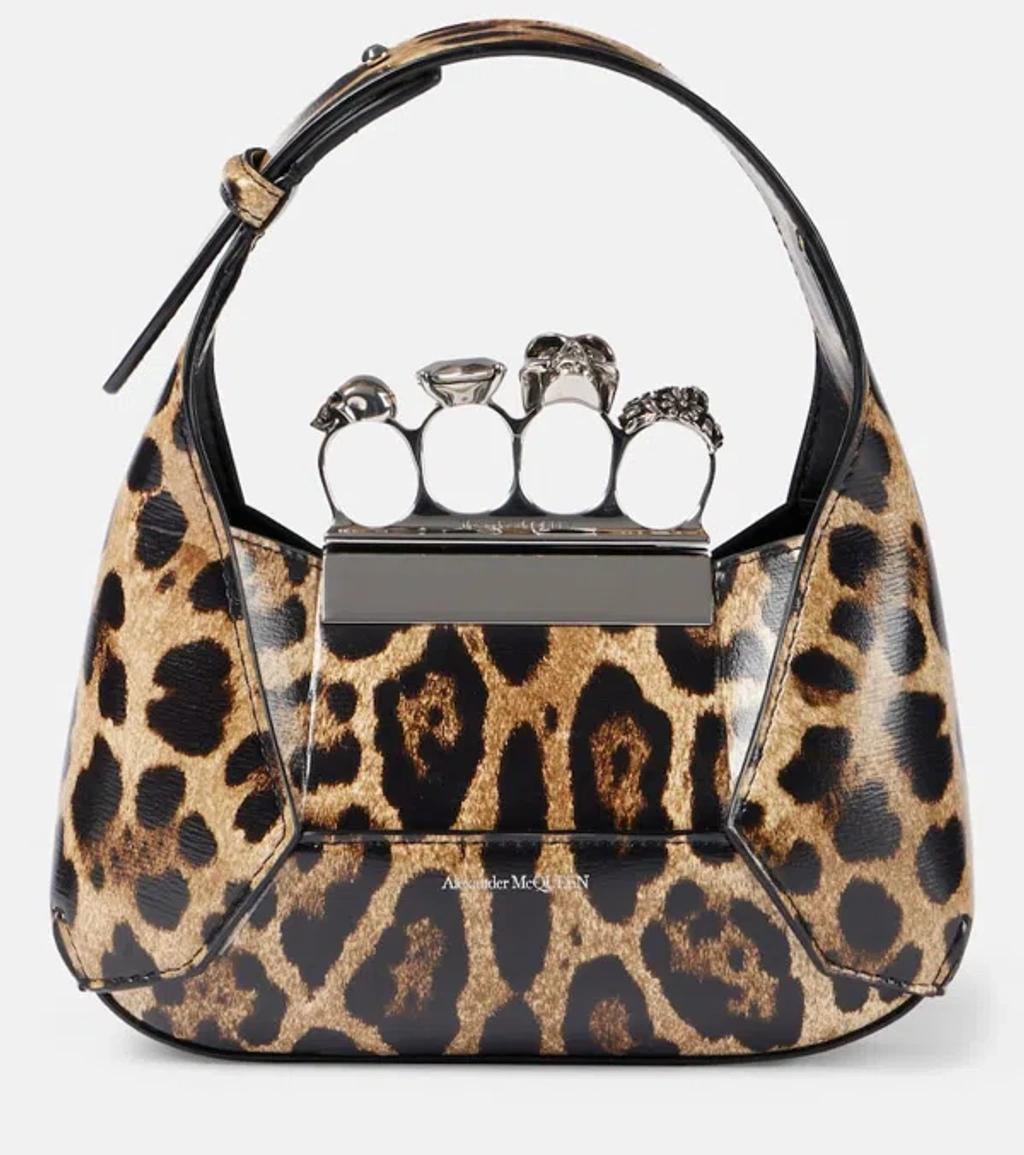 ALEXANDER MCQUEEN Jewelled Small Animal-print Tote Bag In Multicoloured Product Image