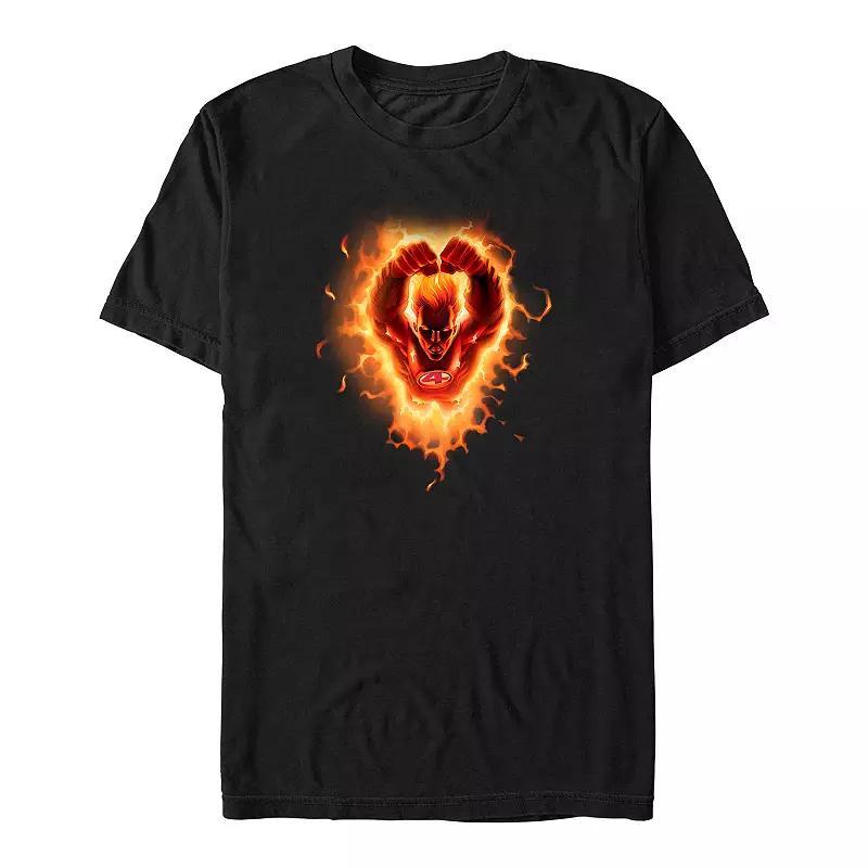 Big & Tall Marvel Fantastic Four Human Torch Poster Graphic Tee, Men's,  Product Image