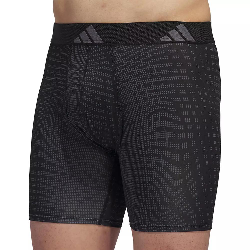 Men's adidas Microfiber Boxer Brief, Size: Small, Accelerate Onix Black Product Image