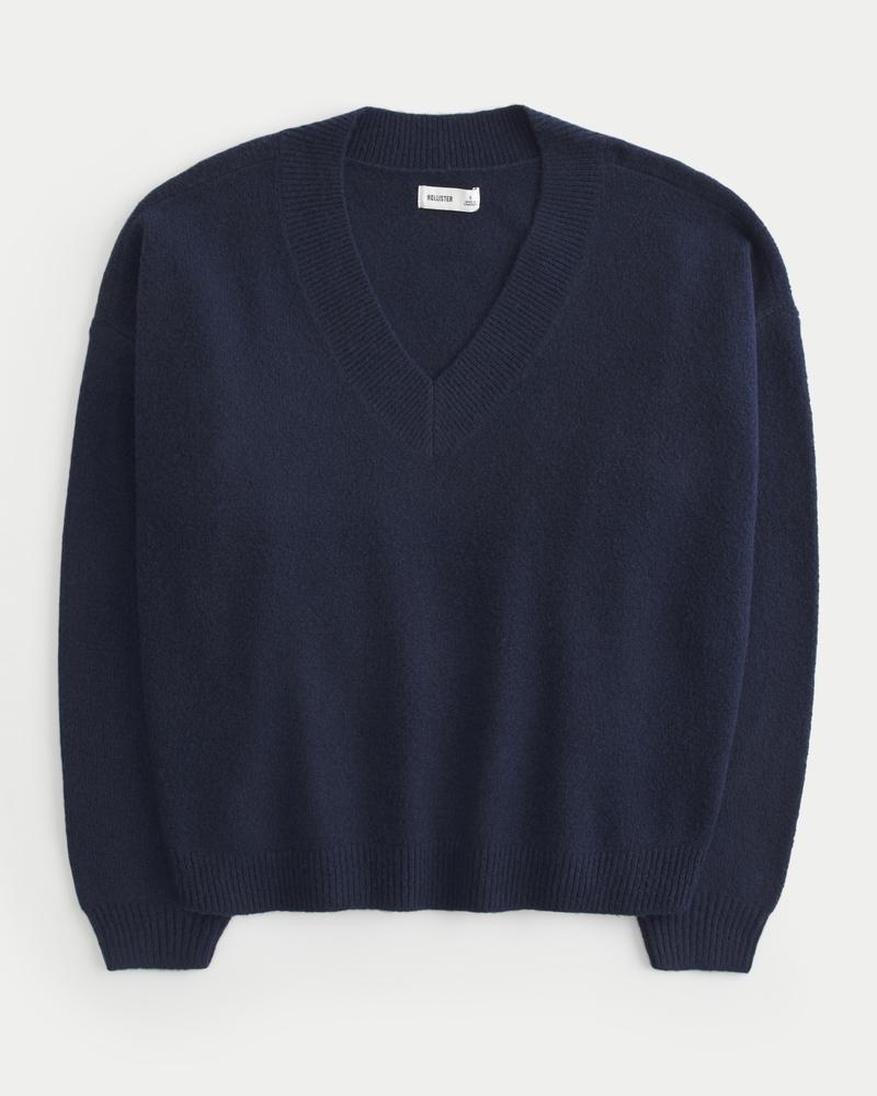 Hollister Comfy Cloud Oversized V-Neck Sweater Product Image