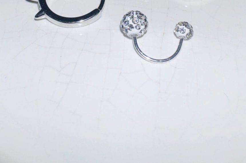 CZ Alloy Huggie Earring Product Image