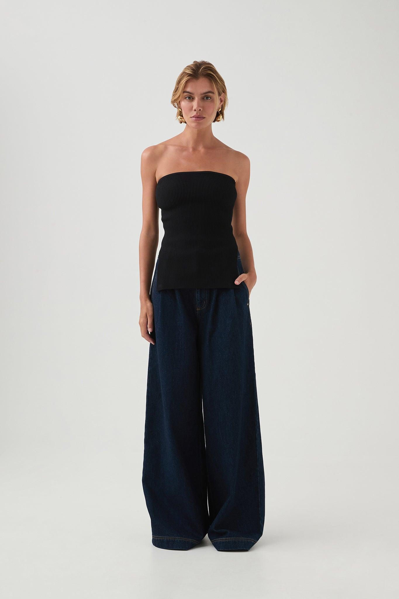 Deia Strapless Knit Top Product Image